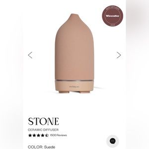 VITRUVI Stone Diffuser in Suede